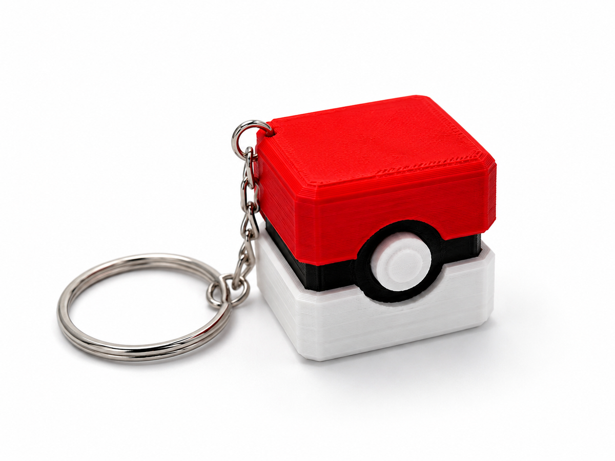 Pokeball-Inspired Fidget Clicker Keychain | Pocket EDC Stress Relief Toy