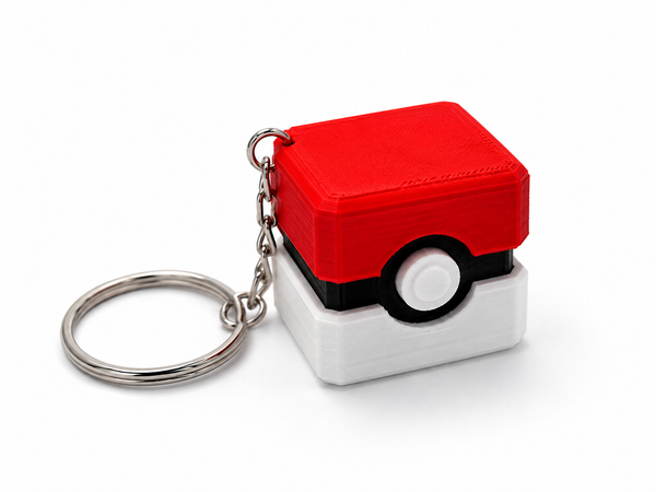 Pokeball-Inspired Fidget Clicker Keychain | Pocket EDC Stress Relief Toy