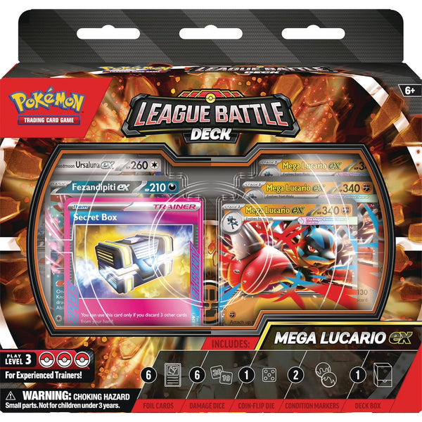 Pokemon Mega Lucario ex League Battle Deck Box Cards