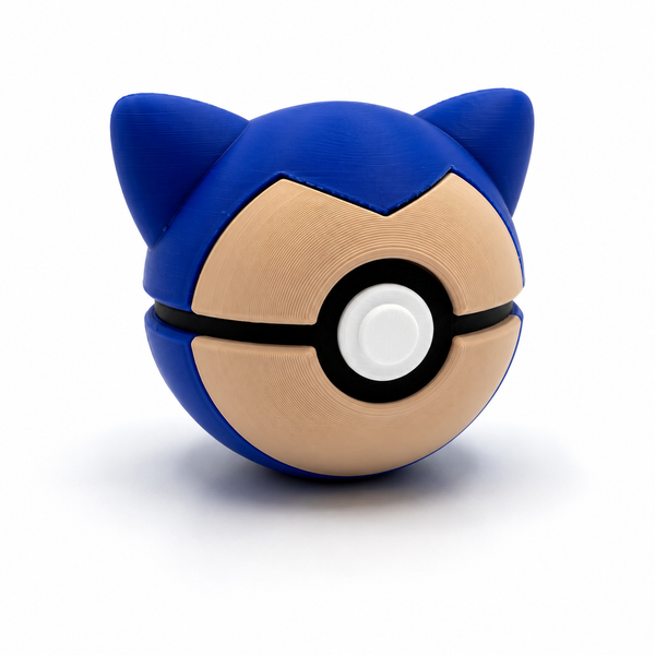 Snorlax-Inspired Desktop Display Pokeball | Gaming Shelf Decor Snorlax Pokeball