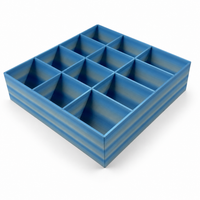 12-Slot TCG Card Sorter & Organizer | Trading Card Storage Tray (Blue)
