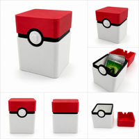 Premium TCG Card Storage Box | Deck & Card Collection Case (Poke Themed)