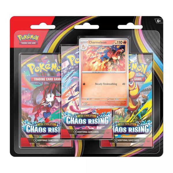 Pokémon Trading Card Game: Mega Evolution Chaos Rising Three-Booster Blister