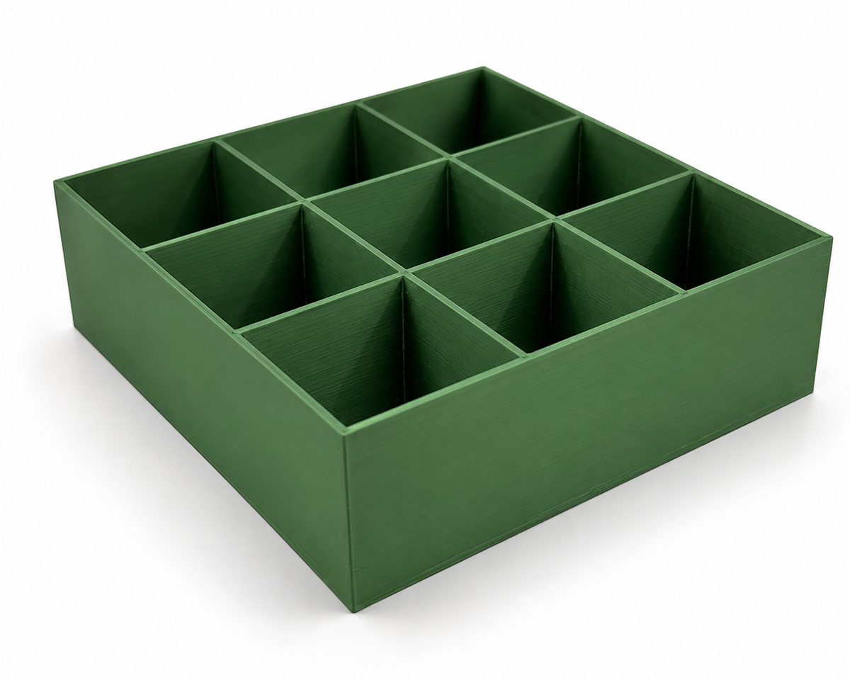12-Slot TCG Card Sorter & Organizer | Trading Card Storage Tray (Green)